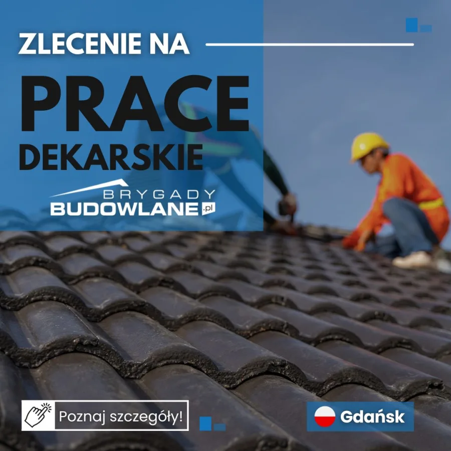 Zdjęcie: Prace dekarskie - obiekt publiczny od zaraz - Gdańsk
